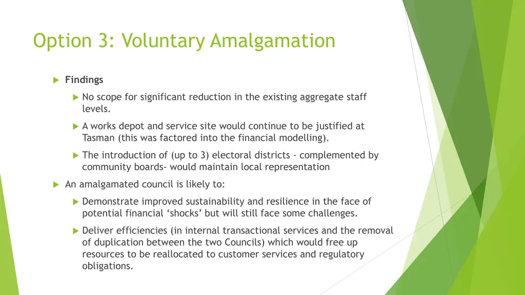 option 3 voluntary amalgamation 1