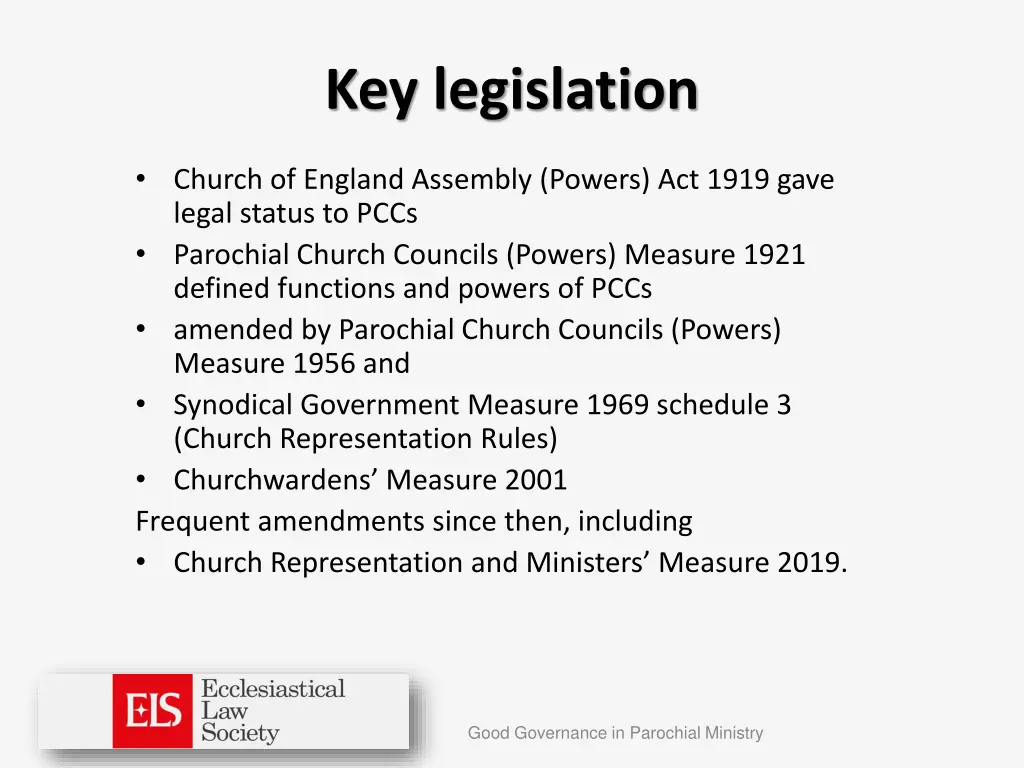 key legislation