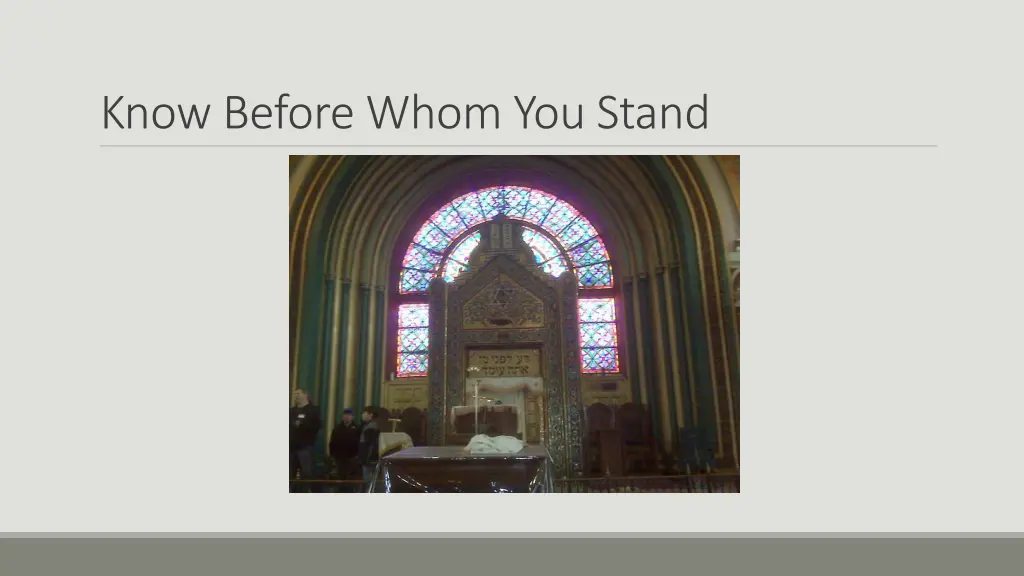 know before whom you stand 1