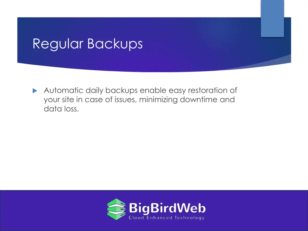 regular backups