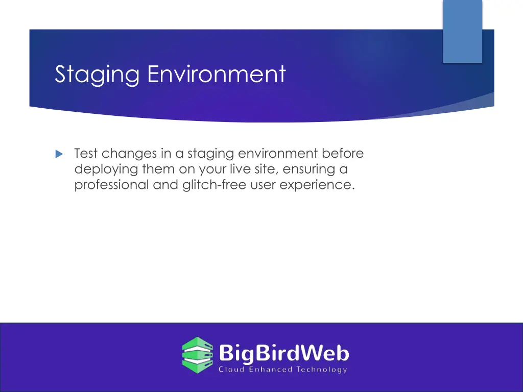 staging environment