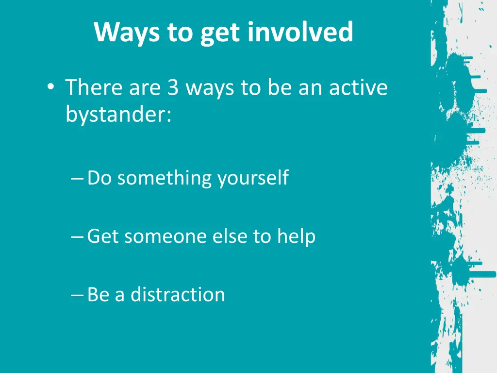 ways to get involved