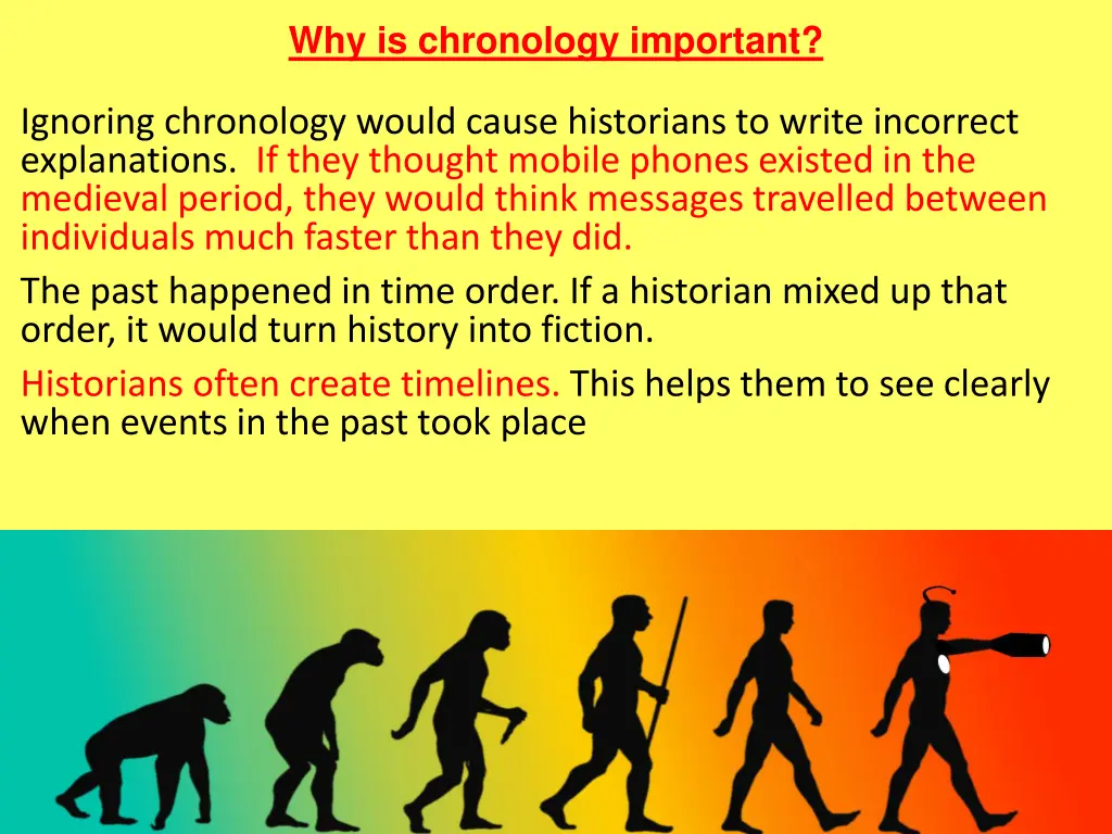 why is chronology important