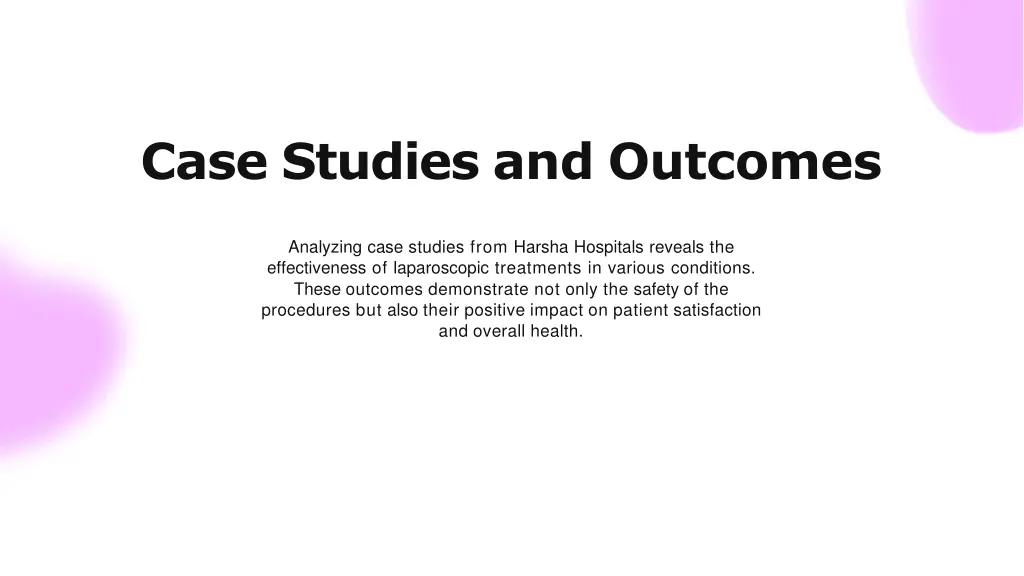 case studies and outcomes