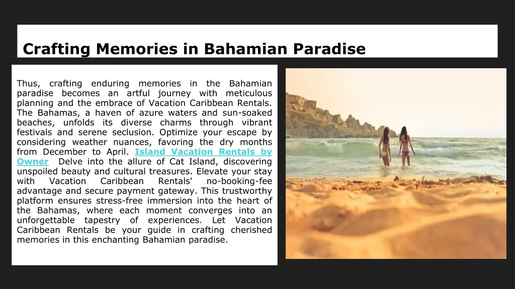 crafting memories in bahamian paradise