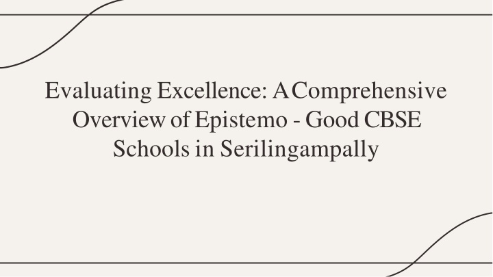 evaluating excellence a comprehensive overview