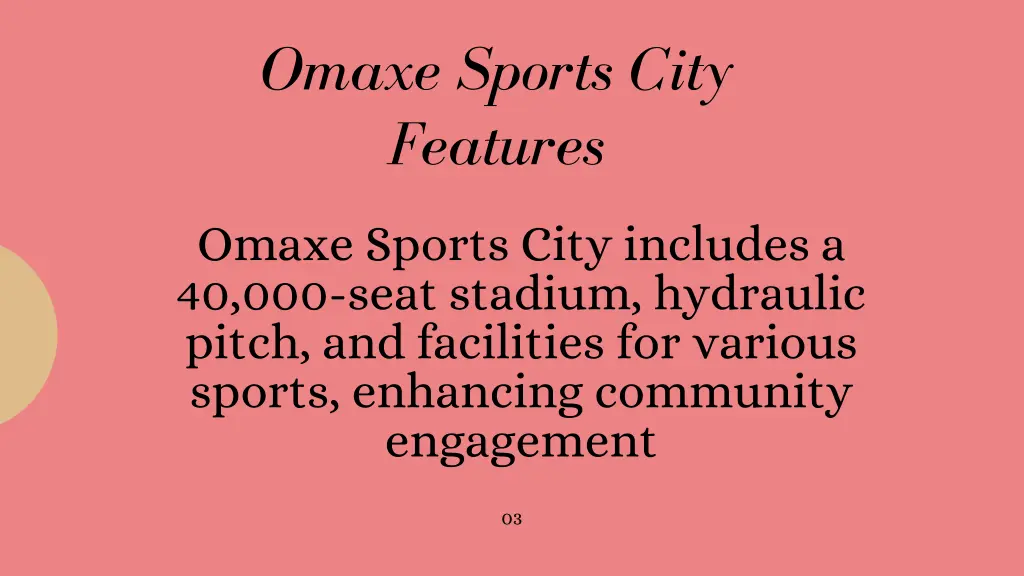 omaxe sports city features