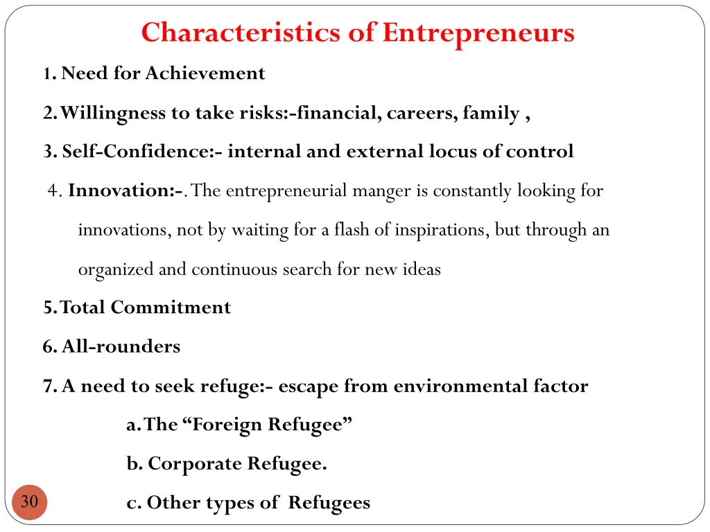 characteristics of entrepreneurs