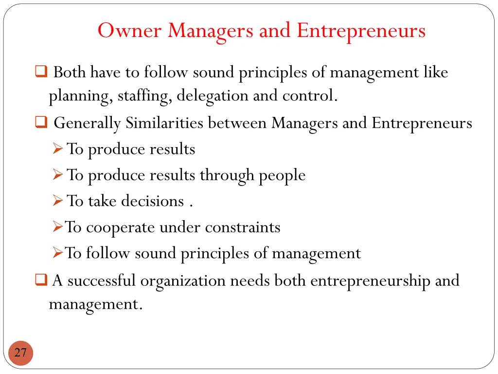 owner managers and entrepreneurs