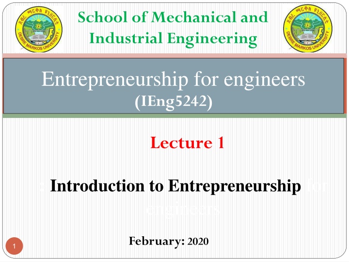 school of mechanical and industrial engineering