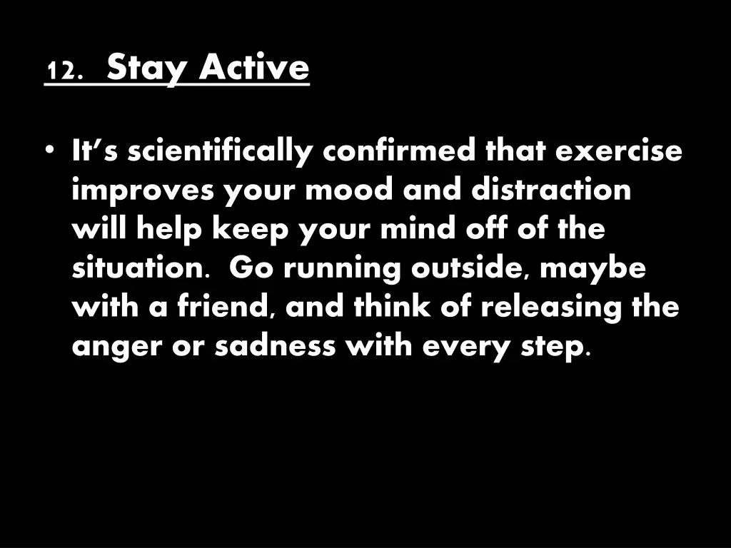 12 stay active