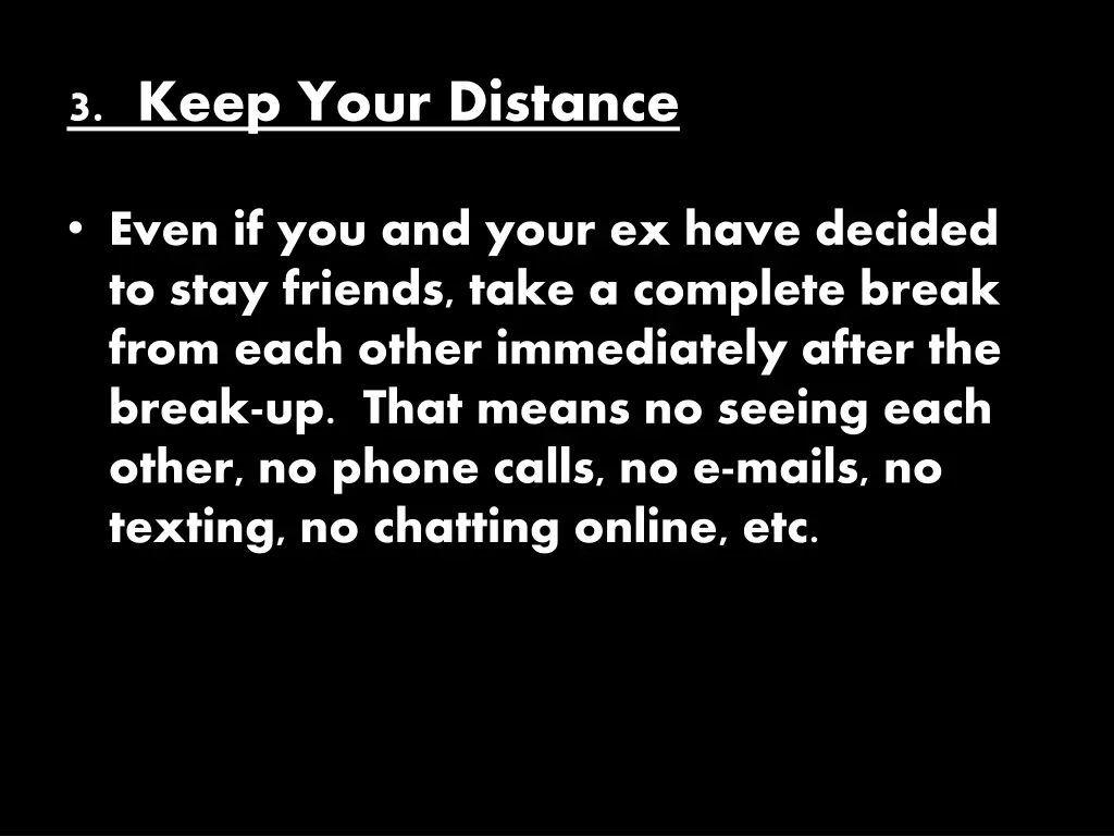 3 keep your distance