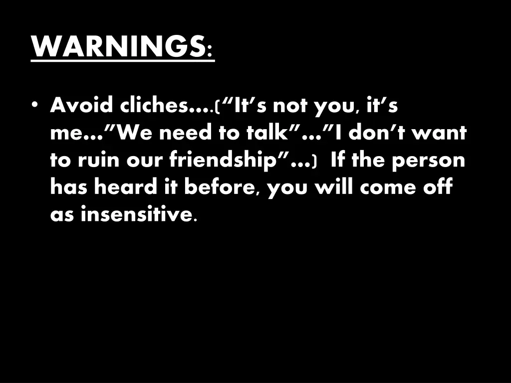 warnings 2