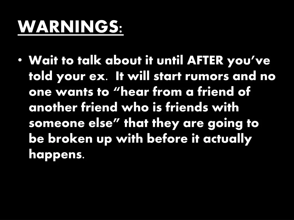 warnings 3