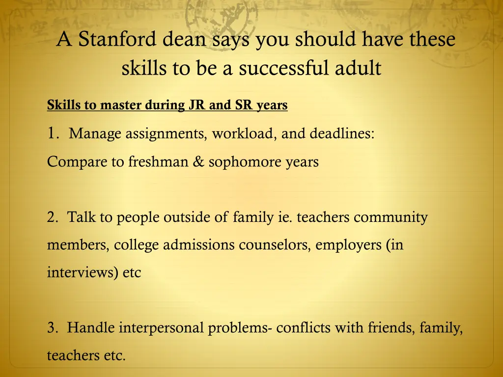 a stanford dean says you should have these skills