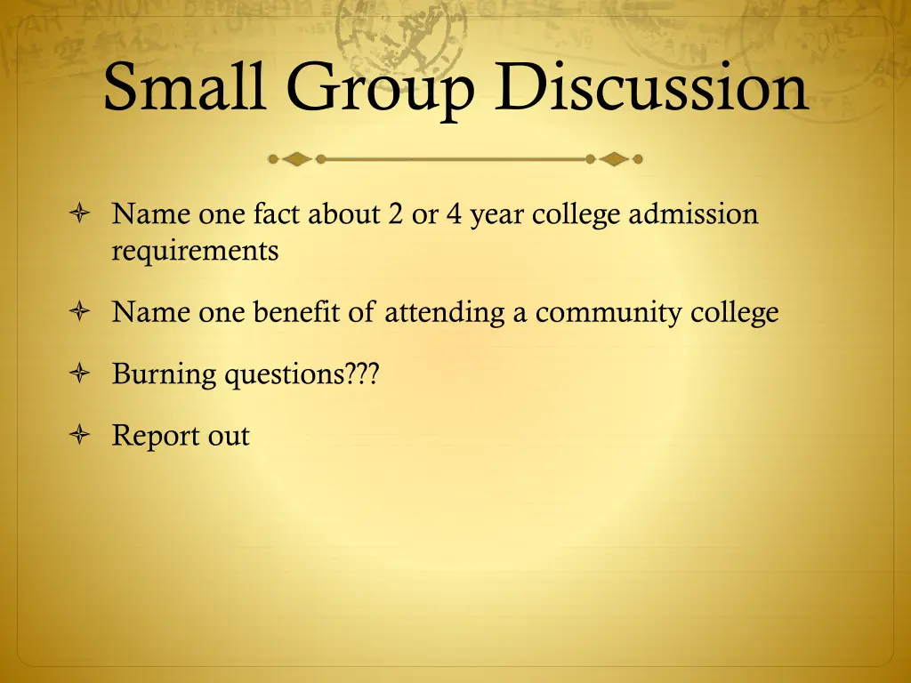 small group discussion