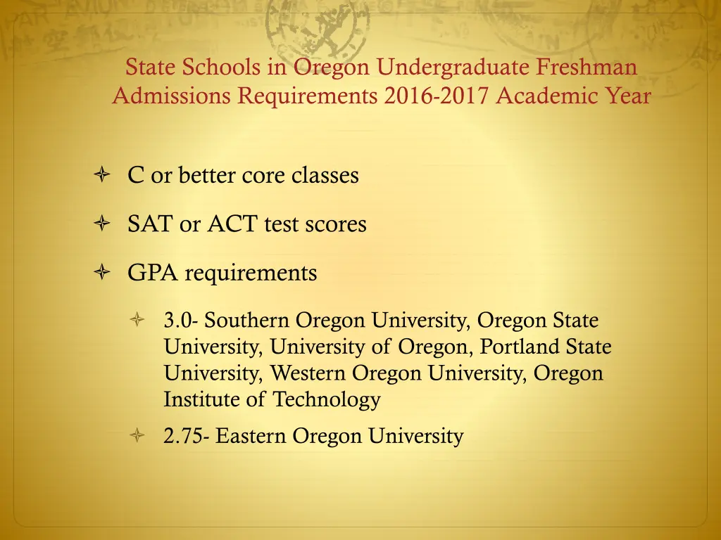 state schools in oregon undergraduate freshman