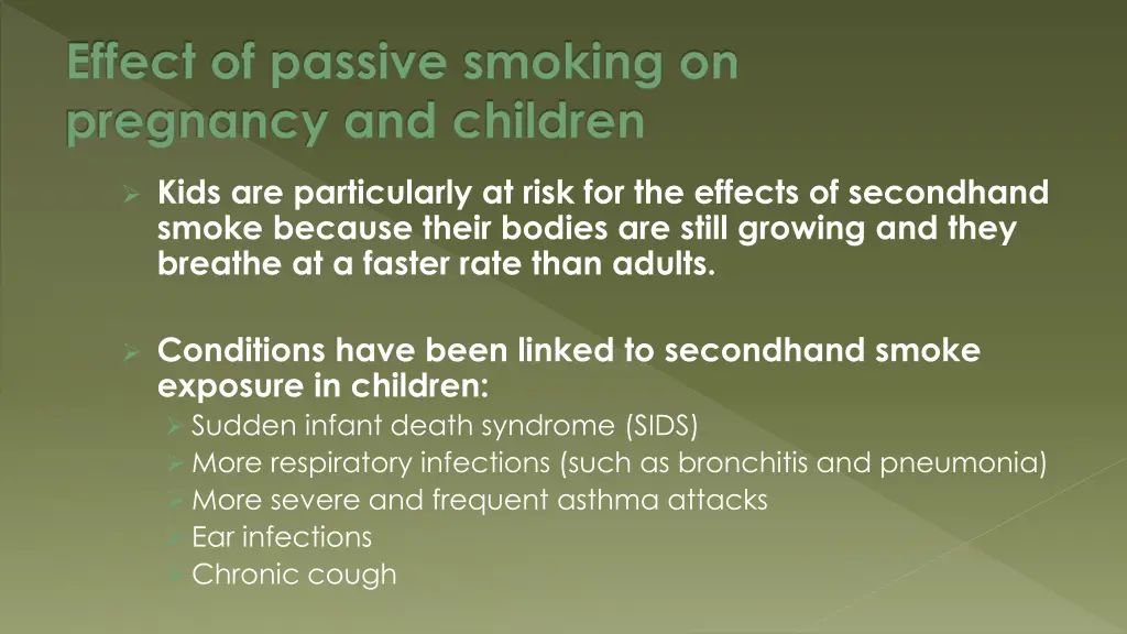 effect of passive smoking on pregnancy 1