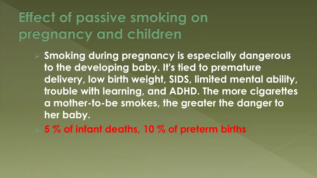 effect of passive smoking on pregnancy 2