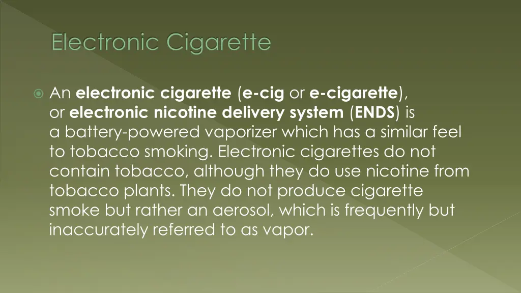 electronic cigarette