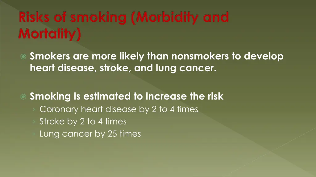 risks of smoking morbidity and mortality 1