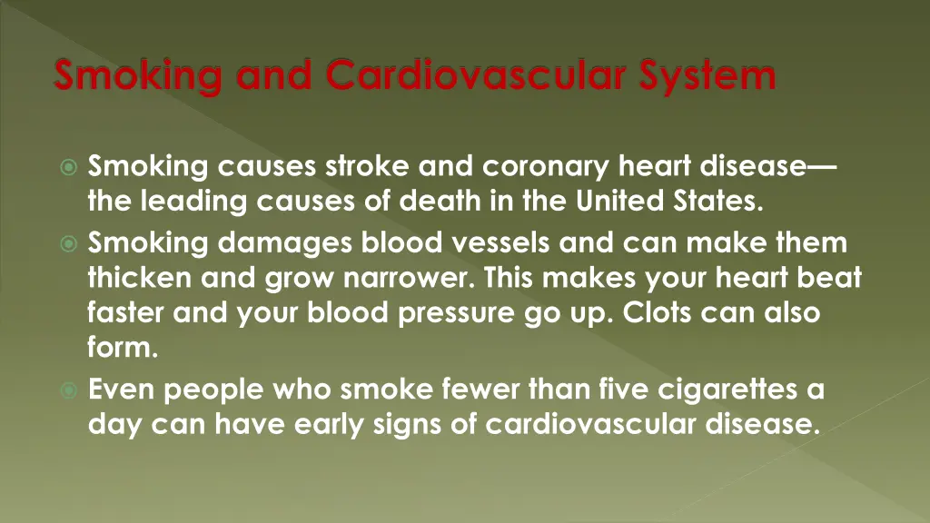 smoking and cardiovascular system