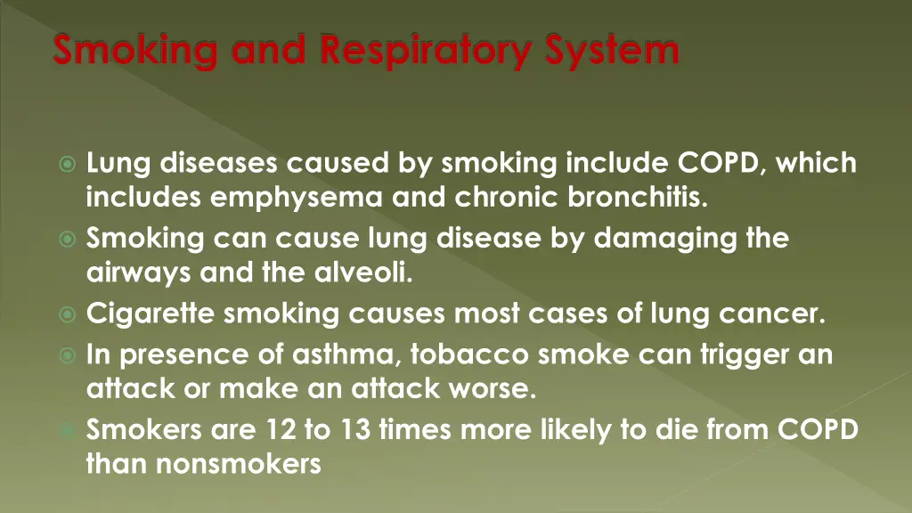 smoking and respiratory system