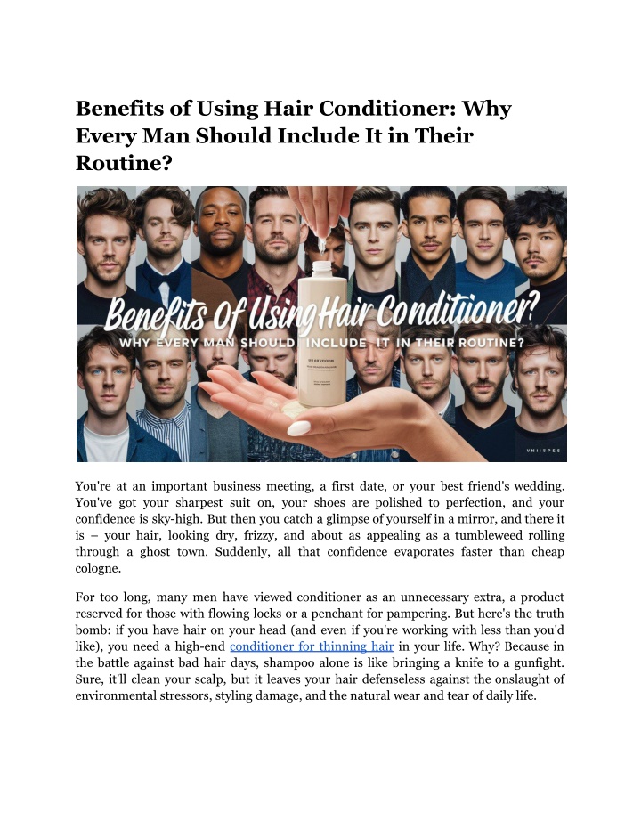 benefits of using hair conditioner why every