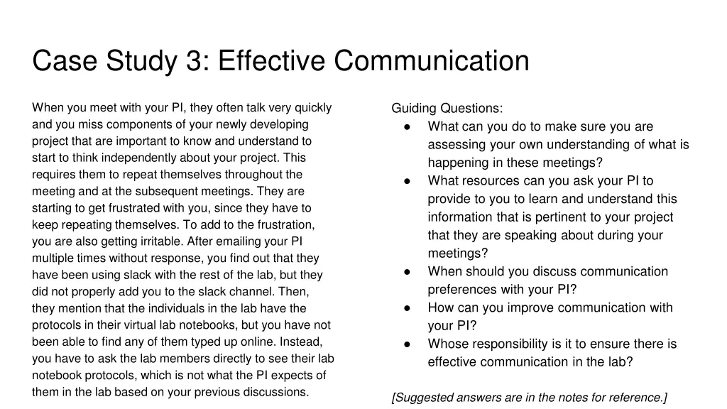 case study 3 effective communication