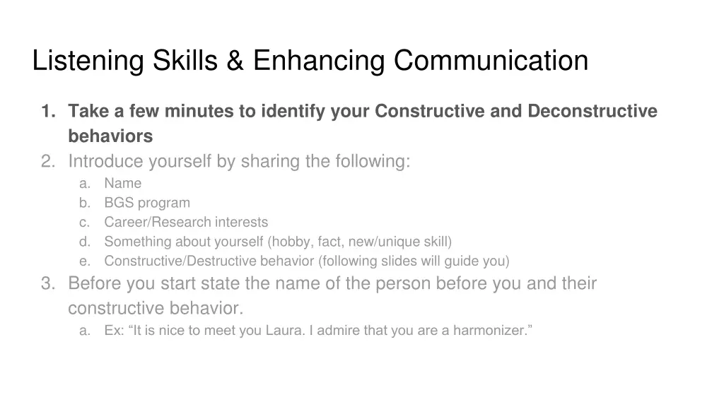 listening skills enhancing communication