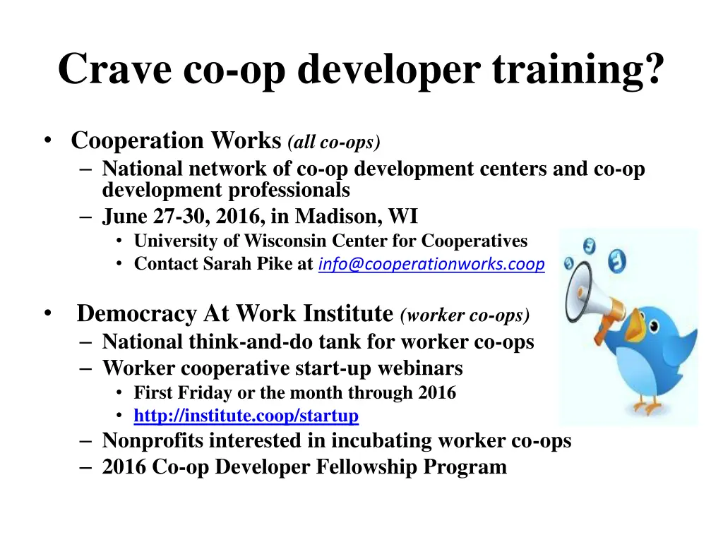 crave co op developer training