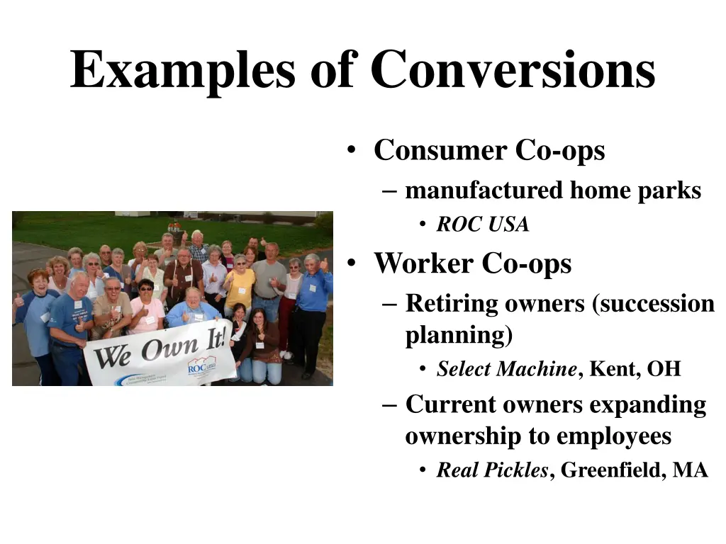 examples of conversions