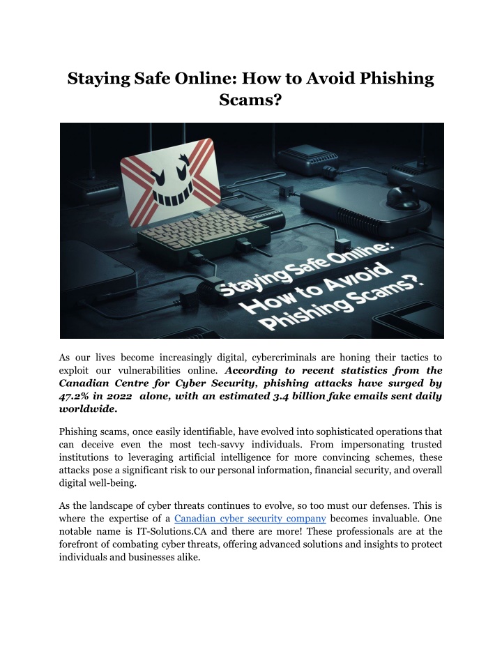 staying safe online how to avoid phishing scams