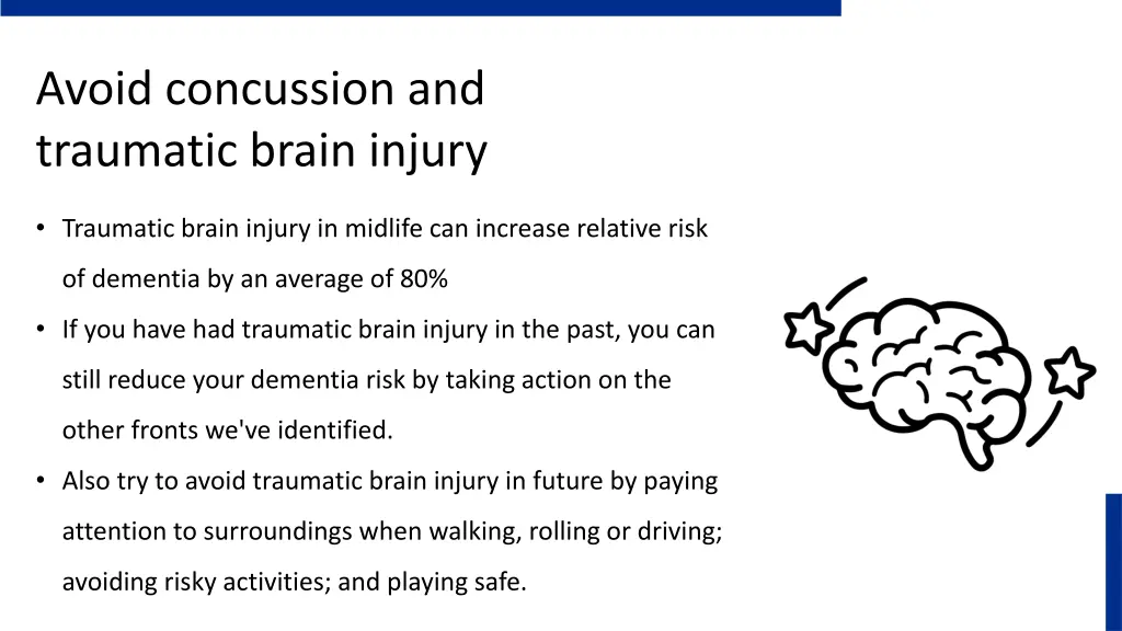 avoid concussion and traumatic brain injury