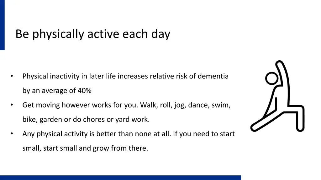 be physically active each day