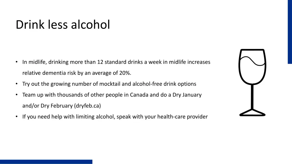 drink less alcohol