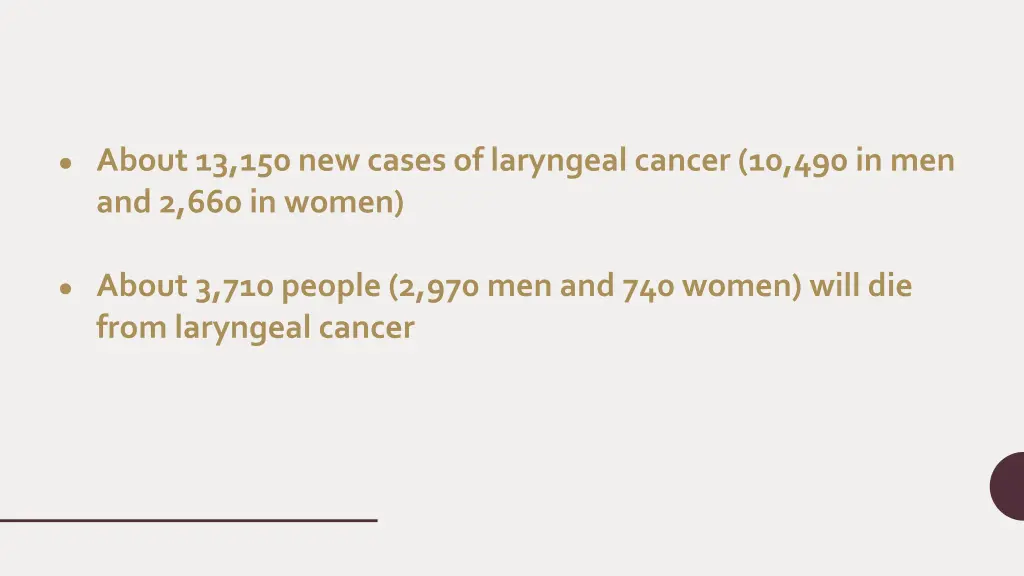 about 13 150 new cases of laryngeal cancer