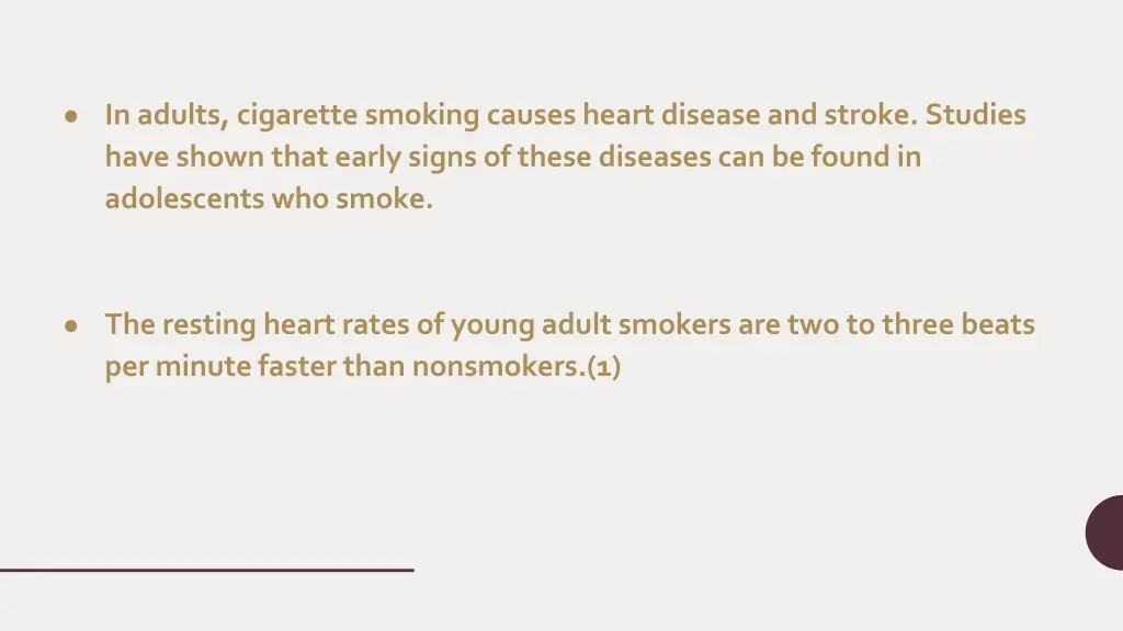 in adults cigarette smoking causes heart disease