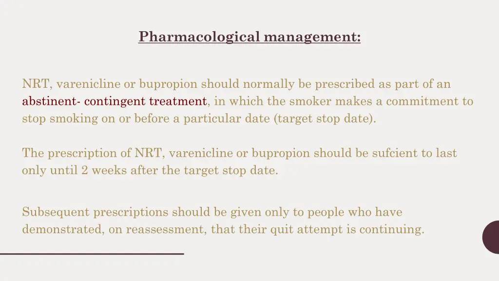 pharmacological management 1