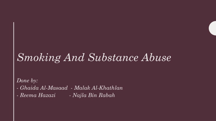 smoking and substance abuse