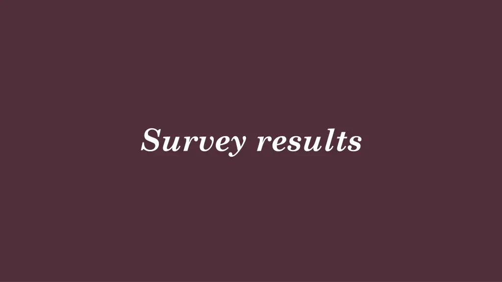 survey results