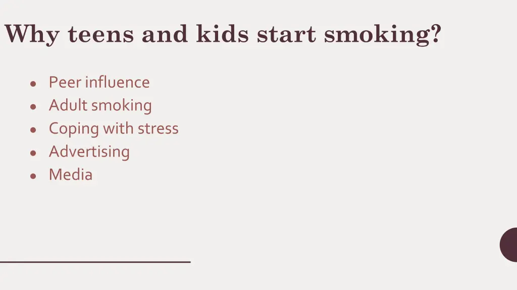 why teens and kids start smoking 1