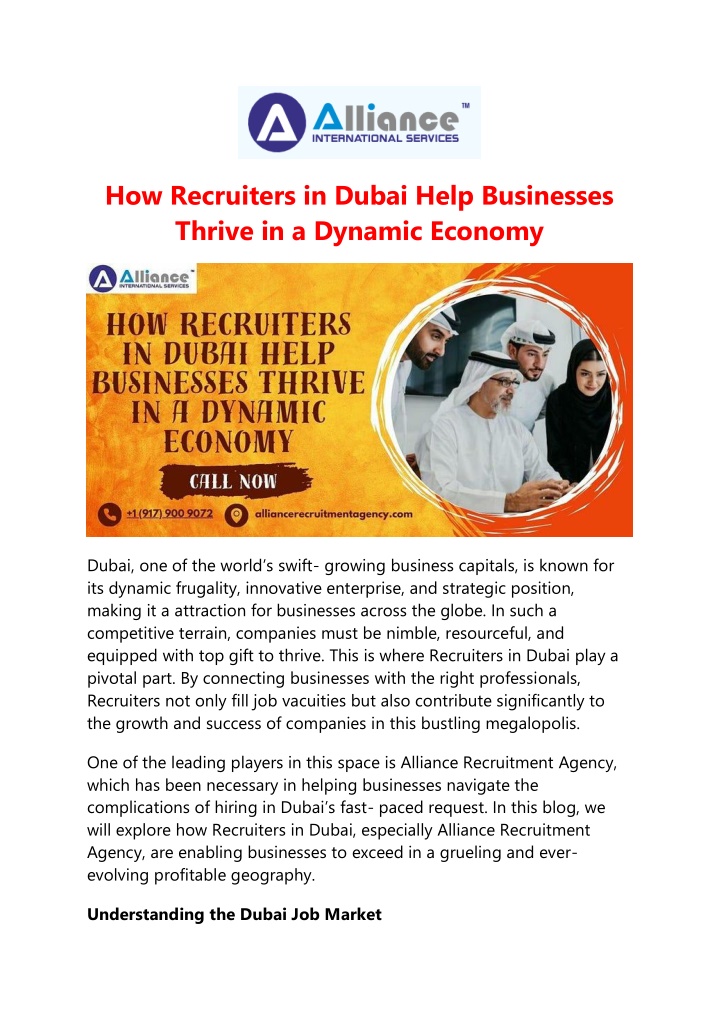 how recruiters in dubai help businesses thrive