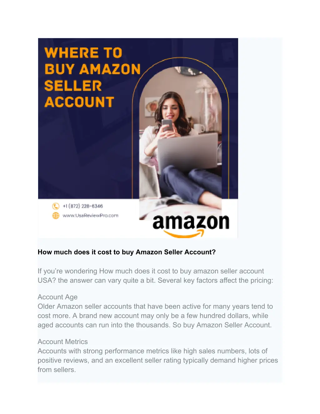 how much does it cost to buy amazon seller account