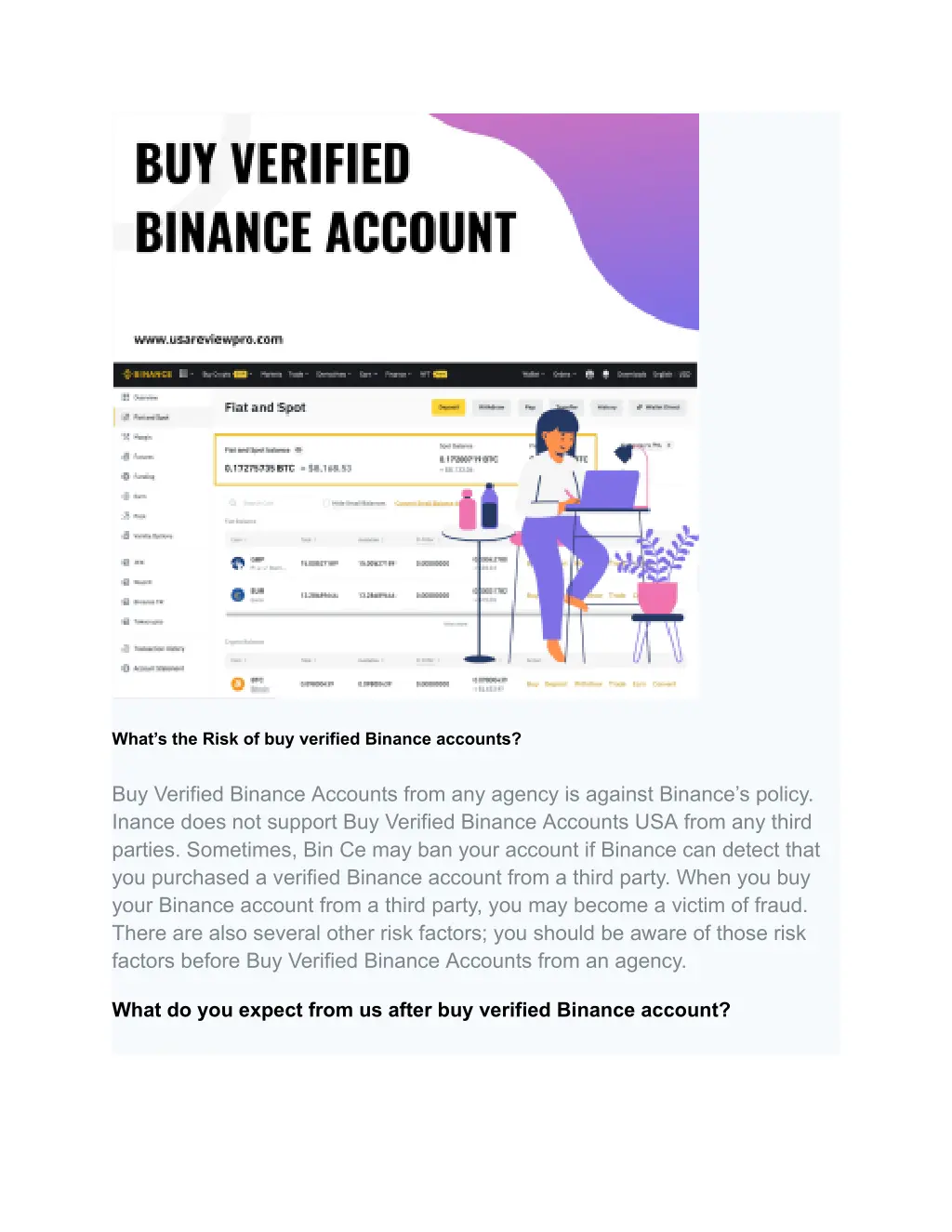 what s the risk of buy verified binance accounts