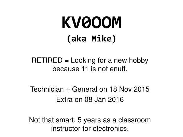 kv0oom aka mike