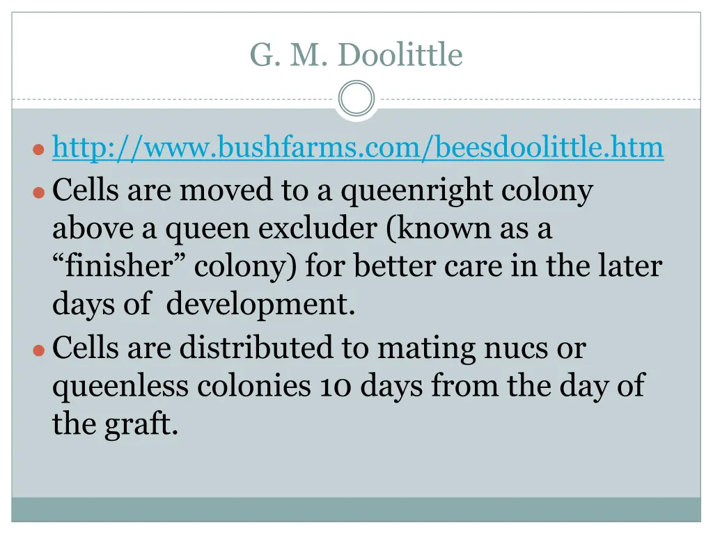 g m doolittle