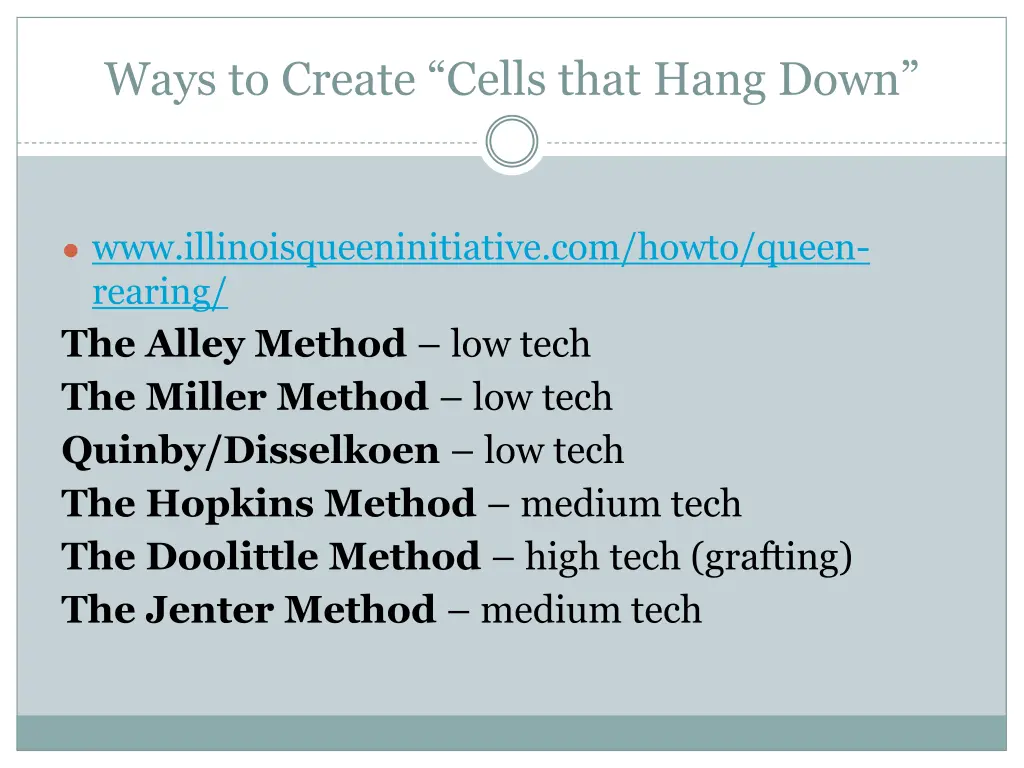 ways to create cells that hang down