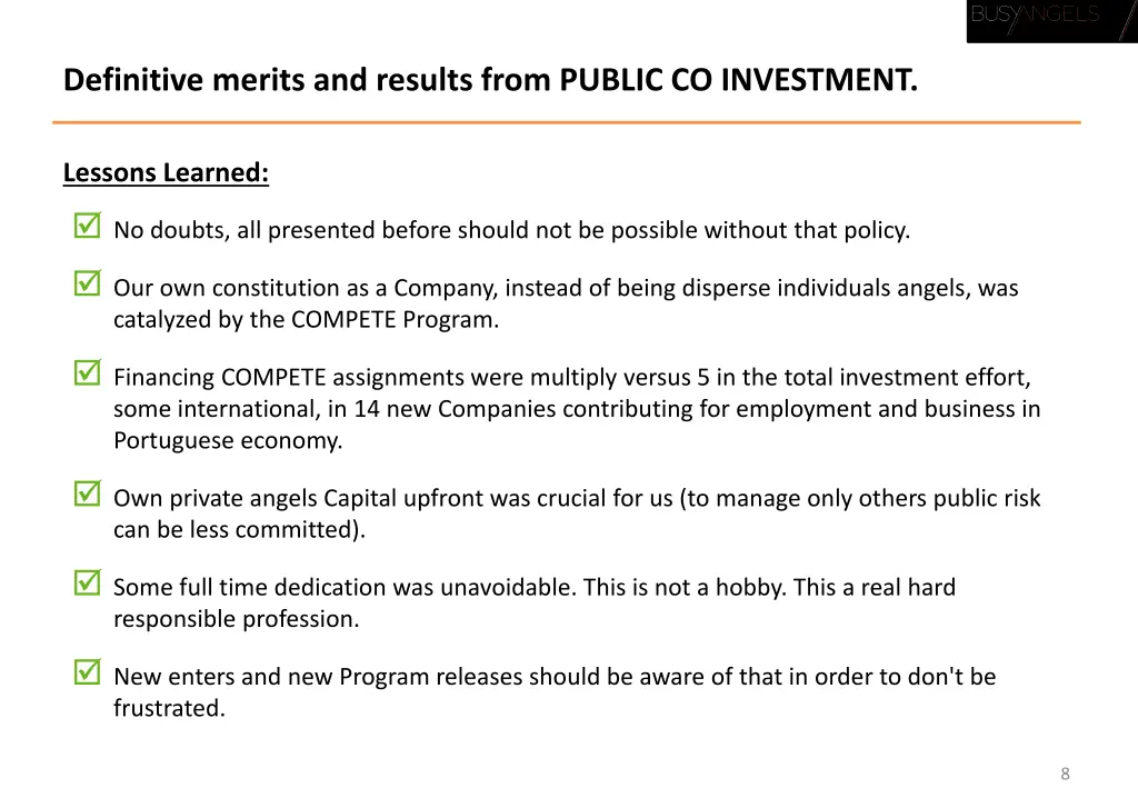 definitive merits and results from public