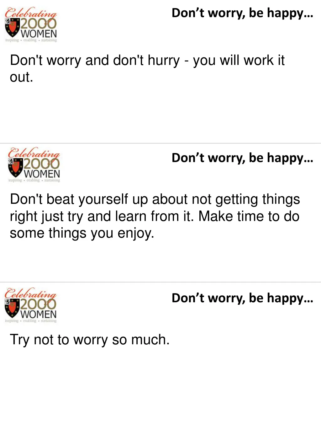 don t worry be happy 1